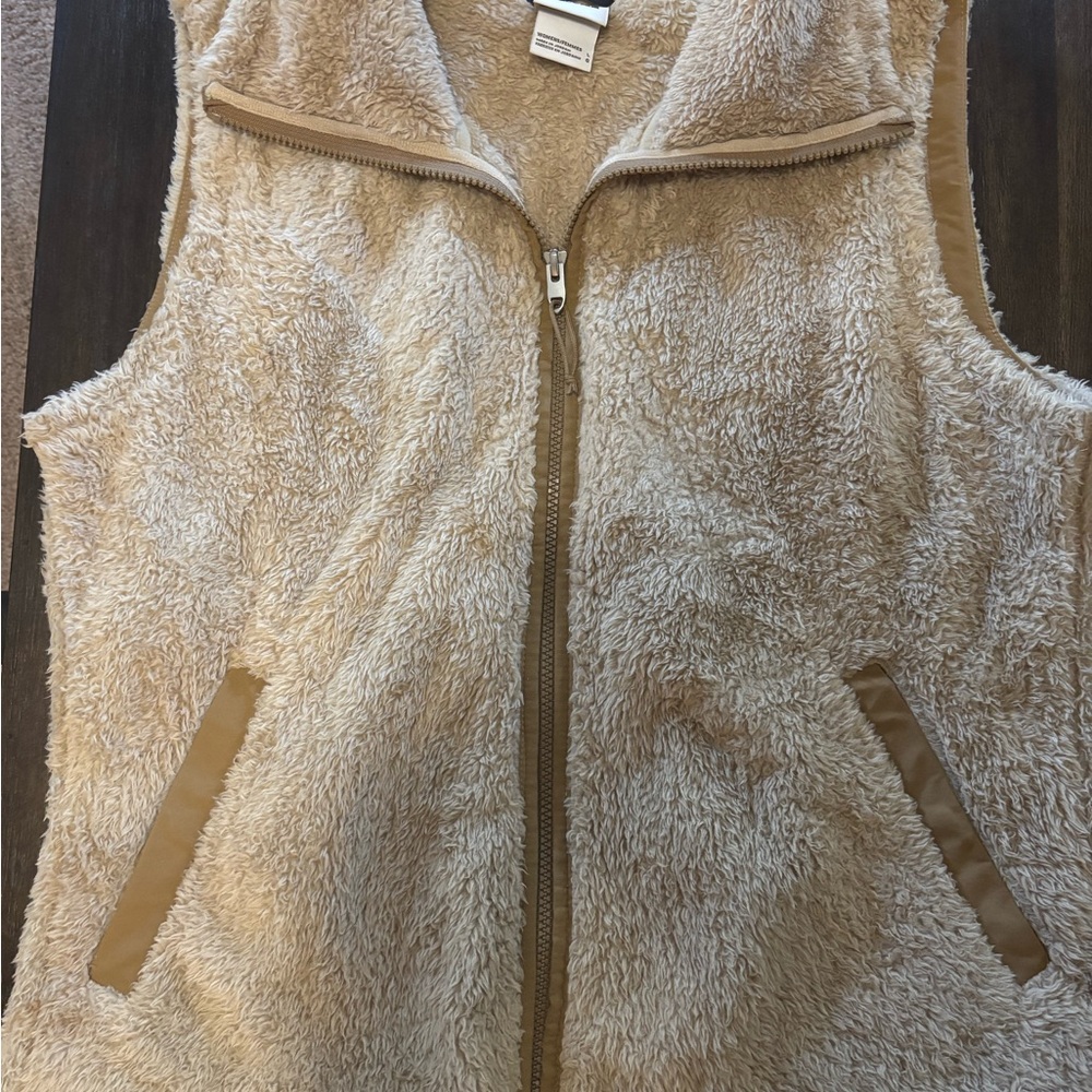 Cozy Tan Sherpa Vest